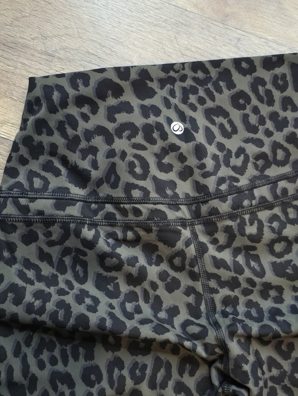 Olive Green & Black Leopard Leggings